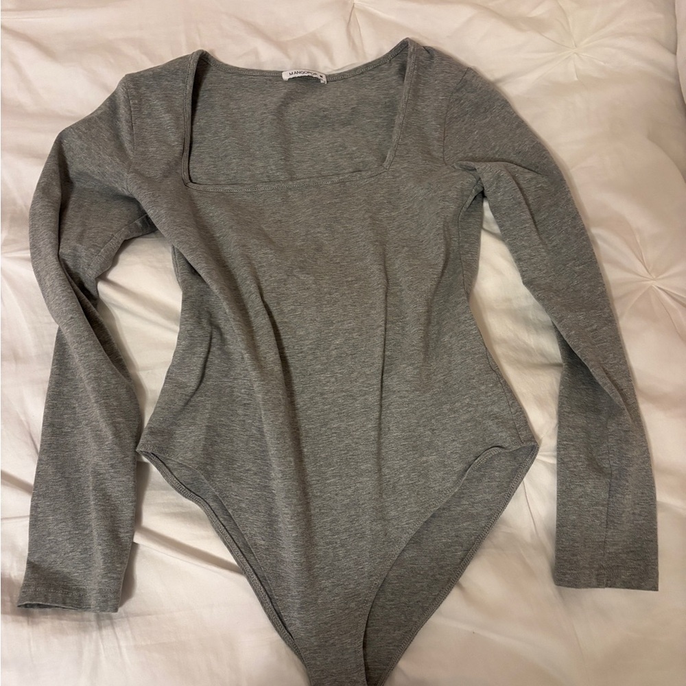 Gray Long Sleeve Bodysuit